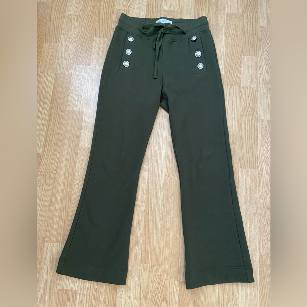 Derek Lam 10 Crosby Women's Robertson buttoned flare trousers dark green S/P
